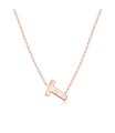 Silver Initial Letter Necklace T SPE-5560